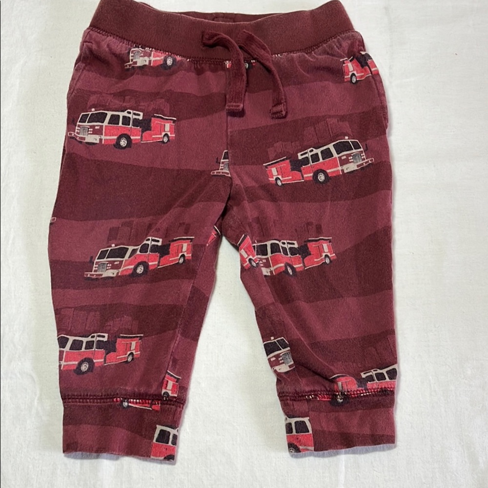 12-18M GAP Burgundy Fire Truck light joggers